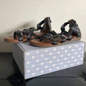 Black Gladiator Sandals